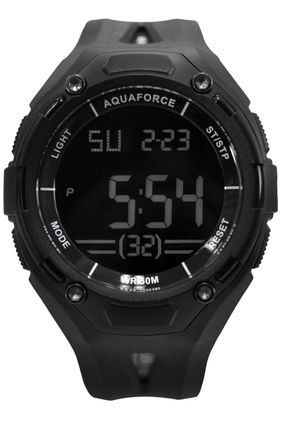 Multi Function Digital Watch - Black Strap - Black Dial
