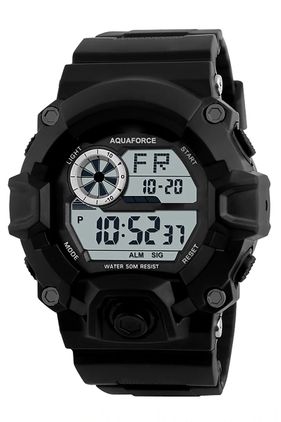 Multi Function Digital Watch - Black Strap - Temparature Reading