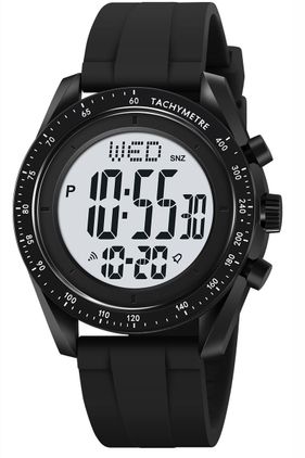 Multi Function Digital Watch - Grey Dial - Dual Time - Countdown Timer
