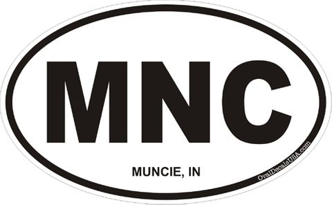 Muncie Indiana Oval Decal