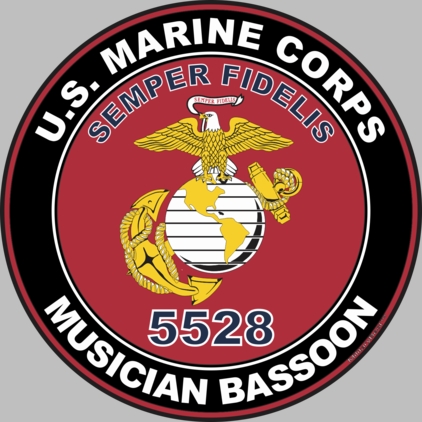 U.S.M.C. MOS 5528 Musician Bassoon Decal