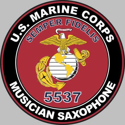 U.S.M.C. MOS 5537 Musician Saxophone Decal