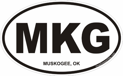 Muskogee Oklahoma Oval Decal