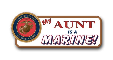 My Aunt Is A Marine Vinyl Transfer Bumper Sticker