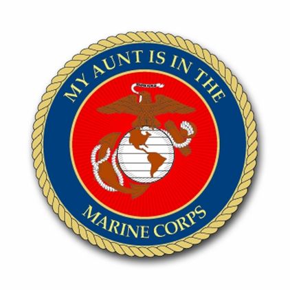 MY AUNT IS IN THE MARINES VINYL TRANSFER DECAL