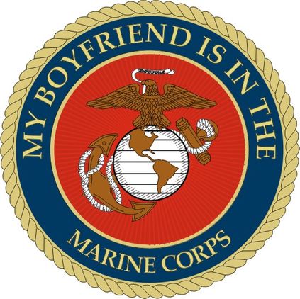 MY BOYFRIEND IS IN THE MARINE CORPS VINYL TRANSFER DECAL