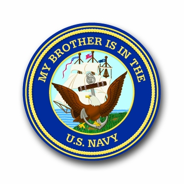 MY BROTHER IS IN THE NAVY VINYL TRANSFER DECAL
