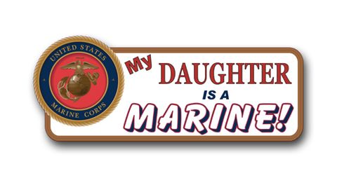 My Daughter Is A Marine Vinyl Transfer Bumper Sticker