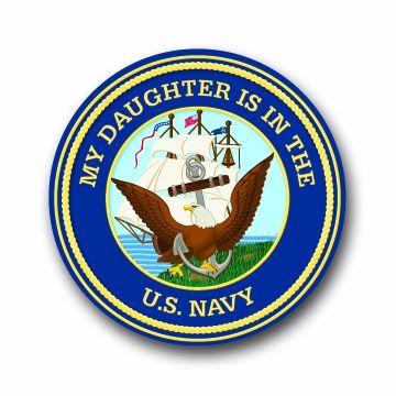 MY DAUGHTER IS IN THE NAVY VINYL TRANSFER DECAL