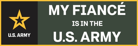 My Fiance Is In The Army Vinyl Transfer Bumper Sticker