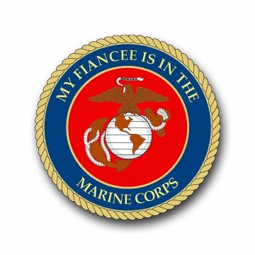 MY FIANCEE IS IN THE MARINES  VINYL TRANSFER DECAL