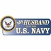 My Husband Is In The Navy Vinyl Transfer Bumper Sticker