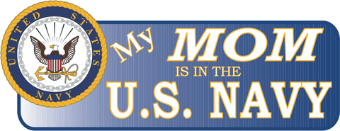 My Mom Is In The Navy Vinyl Transfer Bumper Sticker