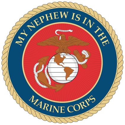 MY NEPHEW IS IN THE MARINES  VINYL TRANSFER DECAL