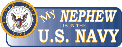 My Nephew Is In The Navy Vinyl Transfer Bumper Sticker