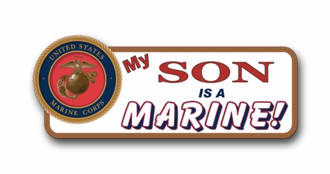 My Son Is A Marine Vinyl Transfer Bumper Sticker