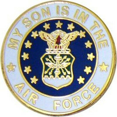 My Son Is In The Air Force Emblem Pin (7/8 inch)