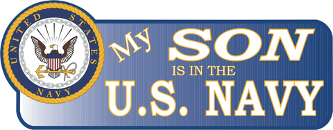 My Son Is In The Navy Vinyl Transfer Bumper Sticker