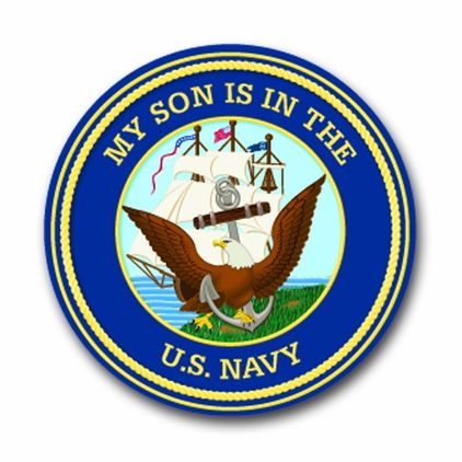 MY SON IS IN THE NAVY VINYL TRANSFER DECAL