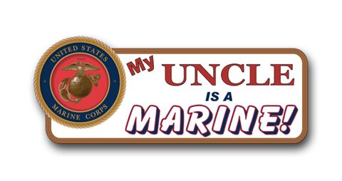 My Uncle Is A Marine Vinyl Transfer Bumper Sticker