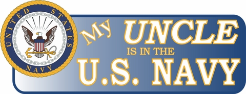 My Uncle Is In The Navy Vinyl Transfer Bumper Sticker