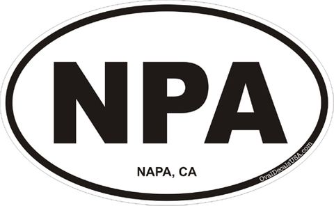 Napa California Oval Decal
