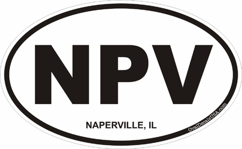 Naperville Illinois Oval Decal