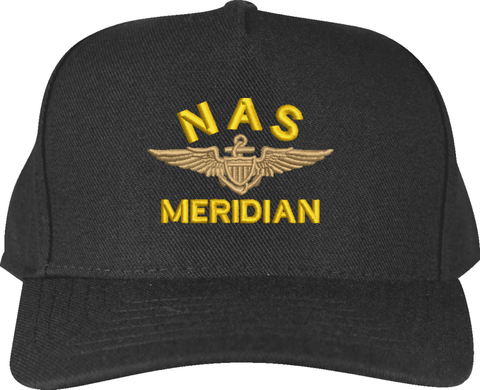 NAS Meridian with Aviator Wings Custom Embroidered Cap