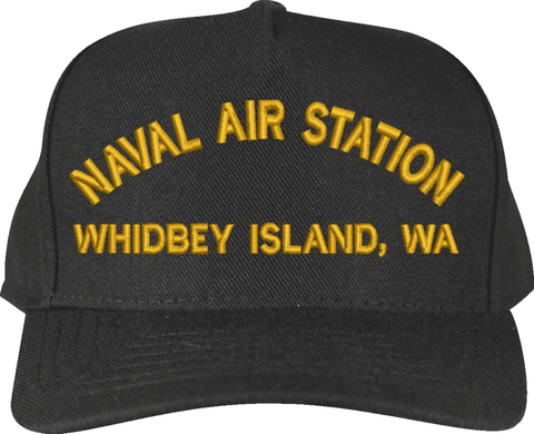 NAS Whidbey Island WA Text Only Custom Embroidered Cap