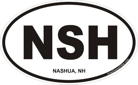 Nashua New Hampshire Oval Decal