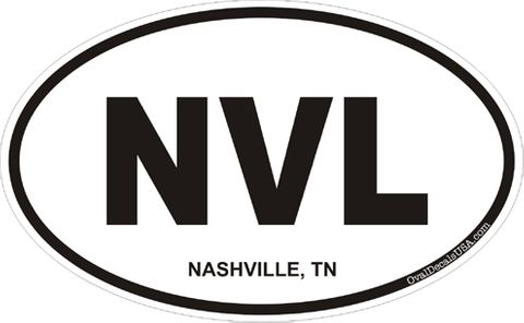 Nashville Tennessee Oval Decal
