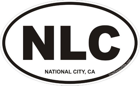 National City California Oval Decal