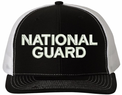 National Guard Text Only USA Mesh-Back Cap