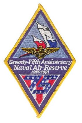 Naval Air Reserve 75th Anniversary 4" Military Patch