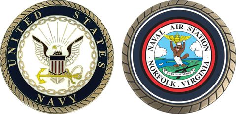 Naval Air Station Norfolk, Virginia Challenge Coin