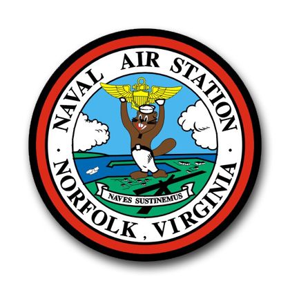 Naval Air Station Norfolk ,Virginia Vinyl Transfer Decal