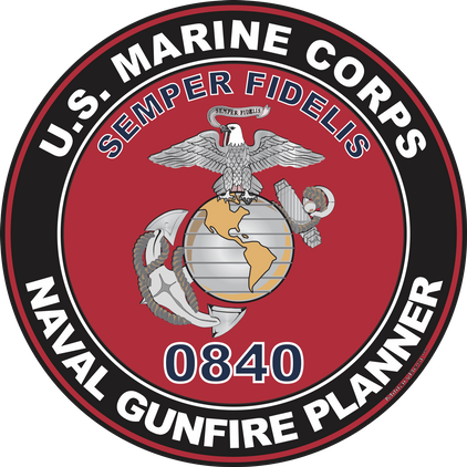 U.S.M.C. MOS 0840 Naval Gunfire Planner Decal