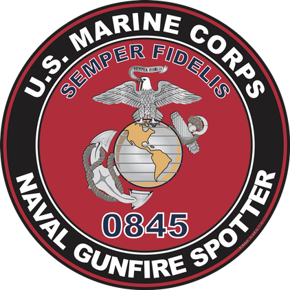 U.S.M.C. MOS 0845 Naval Gunfire Spotter Decal