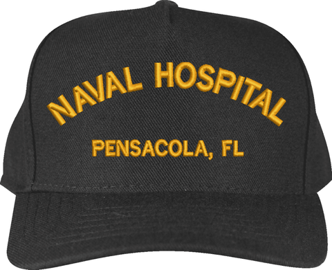 Naval Hospital Pensacola Text Only Custom Embroidered Cap