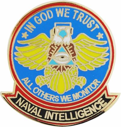 Naval Intelligence..In God We Trust Lapel Pin
