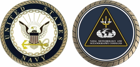 Naval Meteorology And Oceanographic Command Challenge Coin