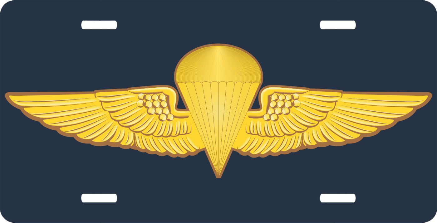 Naval Parachutist License Plate