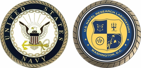 Naval Research Laboratory Logo Challenge Coin