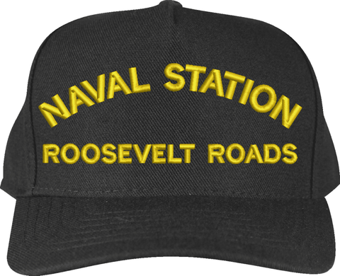 Naval Station Roosevelt Road Text Only Custom Embroidered Cap