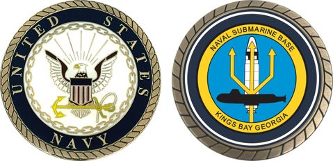 Naval Submarine Base Kings Bay, Georgia Military Challenge Coin