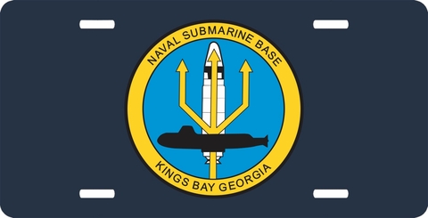 Naval Submarine Base Kings Bay, Georgia Military License Plate