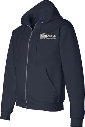NAVSEA Embroidered Zippered Hoodie