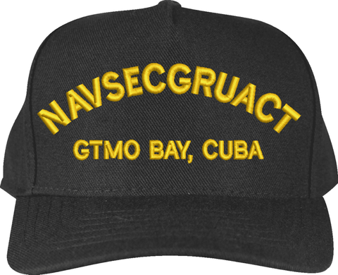 NAVSECGRUACT GTMO Bay, Cuba Text Only Custom Embroidered Cap