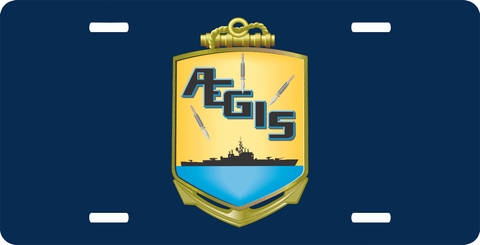 Navy Aegis License Plate