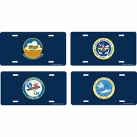 Navy Aircraft Carrier License Plates Thumbnail Illustration